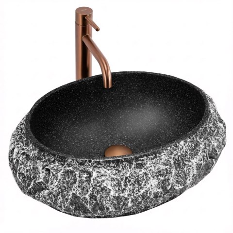 Umywalka nablatowa Rea Mika Gabro Black