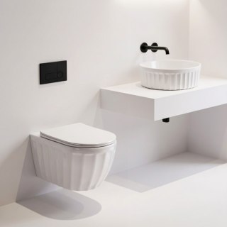 Zestaw Misa WC Duo podwieszana + Umywalka nablatowa Rea Duo White