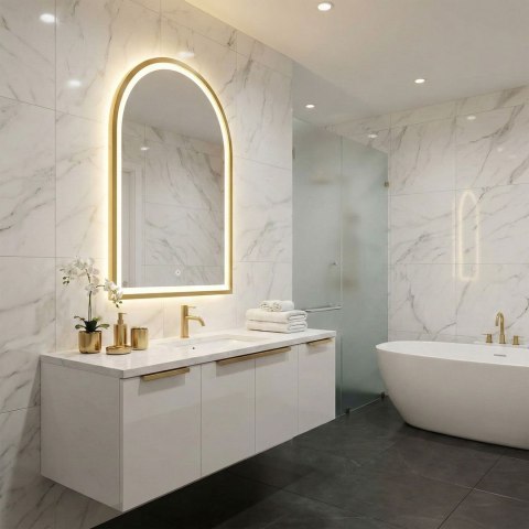 LUSTRO ŚCIENNE LED 60x100cm DART GOLD