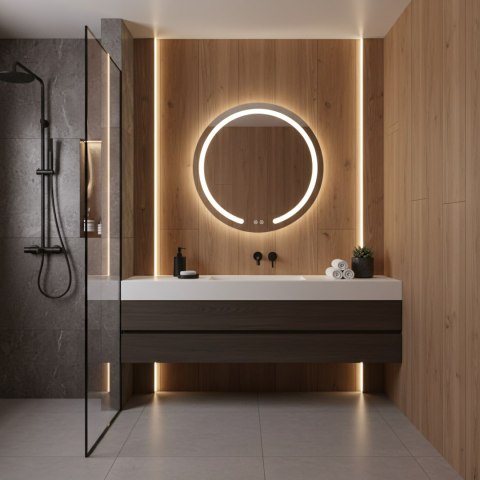 Lustro ścienne LED 80cm Modern