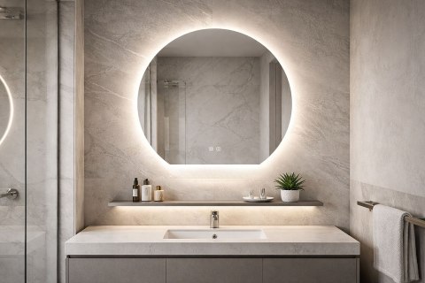 Lustro ścienne LED 90cm Fabio