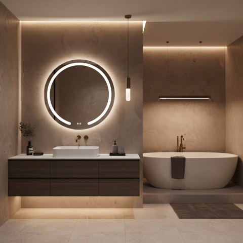 Lustro ścienne LED 90cm Modern