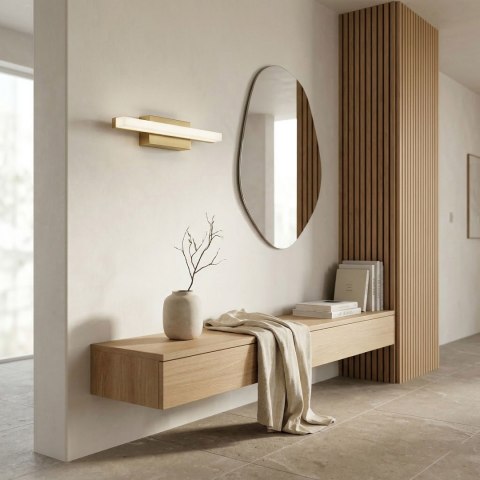 KINKIET ŁAZIENKOWY LED 42CM APP1851-1W BRUSH GOLD