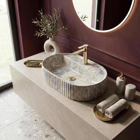 Umywalka nablatowa Rea Marcela 60 Ruststone