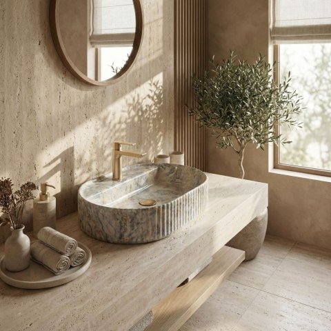 Umywalka nablatowa Rea Marcela 60 Ruststone