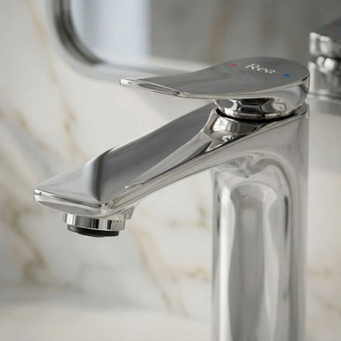 Bateria Umywalkowa PREMIUM REA Vision Chrom Niska