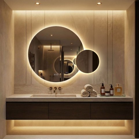 LUSTRO ŚCIENNE LED R-8040 80cm + 40cm