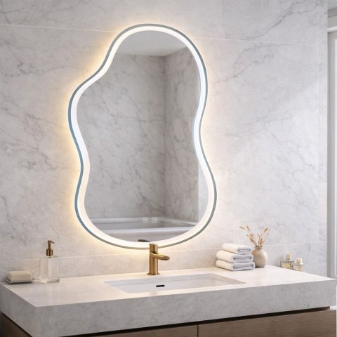 LUSTRO ŚCIENNE LED UNO DOUBLE 80x55 cm