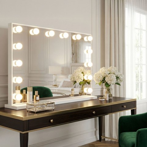 Lustro LED Hollywood Białe 80x60