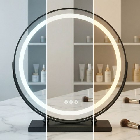 Lustro LED MAKE-UP Black 40 cm