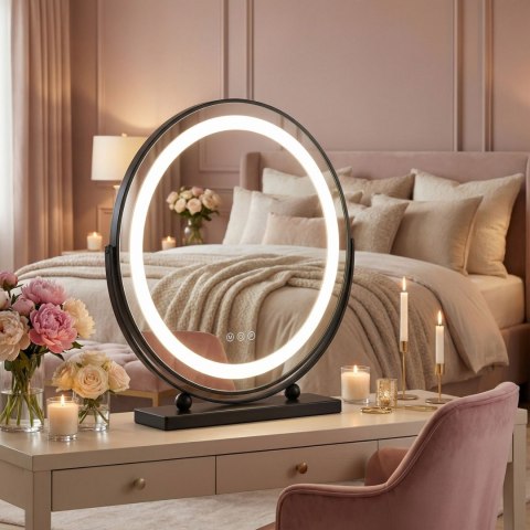 Lustro LED MAKE-UP Black 40 cm