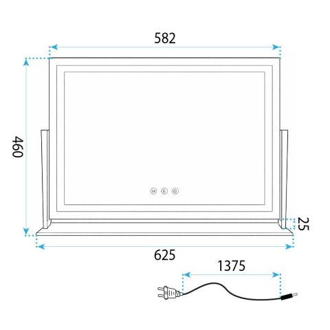 Lustro LED Studio White 58x45