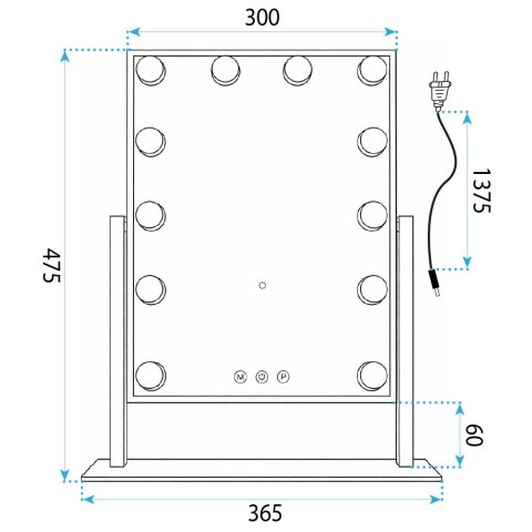 Lustro LED Style White 30x40