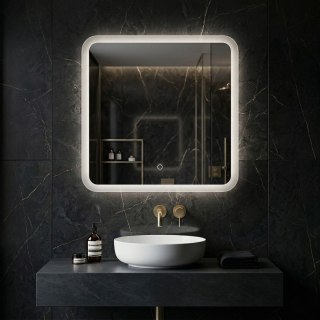 Lustro ścienne LED 70x70cm TOP-2