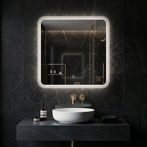 Lustro ścienne LED 70x70cm TOP-2