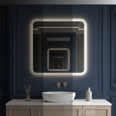 Lustro ścienne LED 70x70cm TOP-2