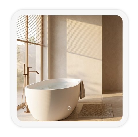 Lustro ścienne LED 70x70cm TOP-2