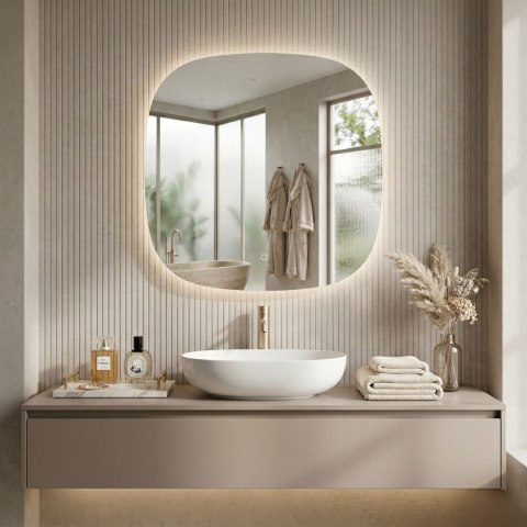 Lustro ścienne LED 70x70cm TOP