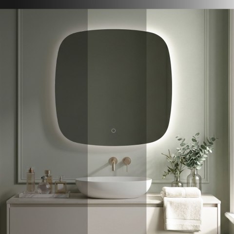Lustro ścienne LED 70x70cm TOP