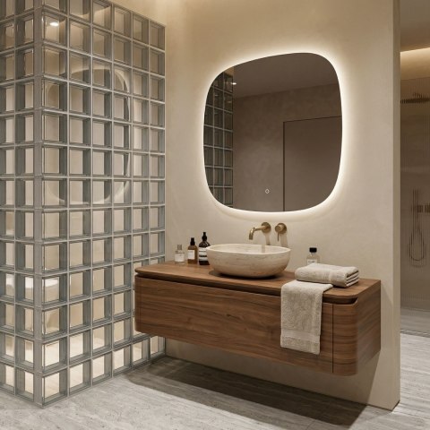 Lustro ścienne LED 70x70cm TOP