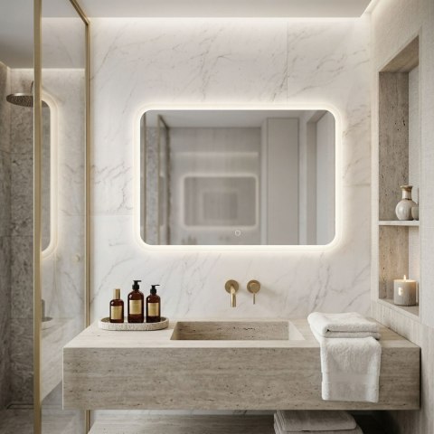 Lustro ścienne LED 80x60cm TOP-3