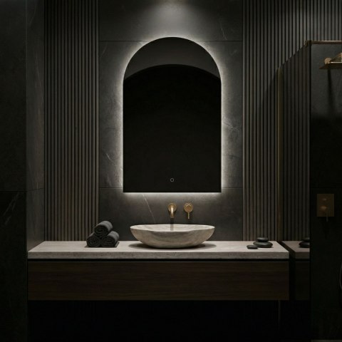 Lustro ścienne LED 90x60cm TOP-1