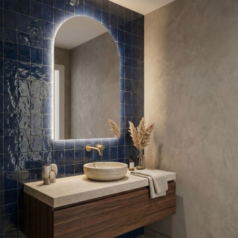 Lustro ścienne LED 90x60cm TOP-1