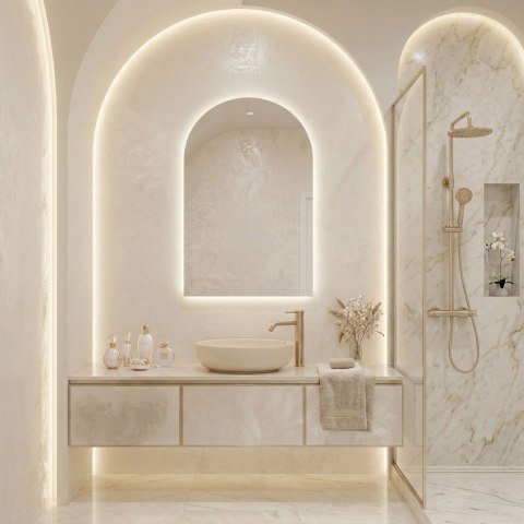Lustro ścienne LED 90x60cm TOP-1