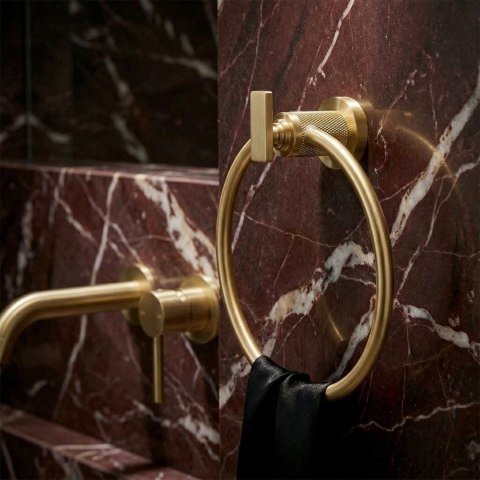 Wieszak łazienkowy Ring 81307 Virro Złoty Szczotkowany