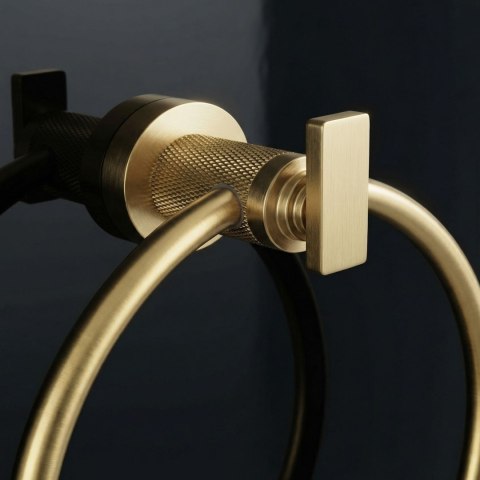 Wieszak łazienkowy Ring 81307 Virro Złoty Szczotkowany