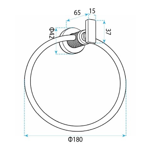 Wieszak łazienkowy Ring 81307 Virro Złoty Szczotkowany