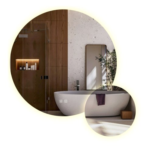 LUSTRO ŚCIENNE LED R-8040 80cm + 40cm