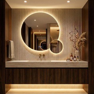 LUSTRO ŚCIENNE LED R-9045 90cm + 45cm