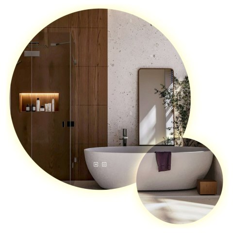 LUSTRO ŚCIENNE LED R-9045 90cm + 45cm