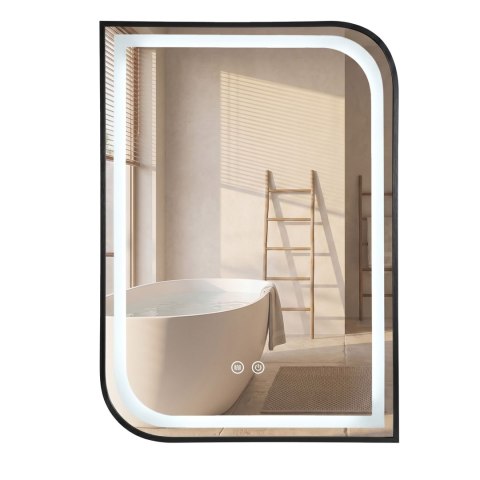 Lustro ścienne LED ZONE 80X60 Czarny
