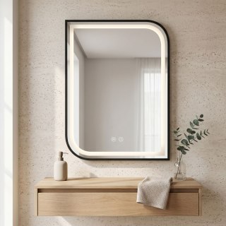 Lustro ścienne LED ZONE 80X60 Czarny