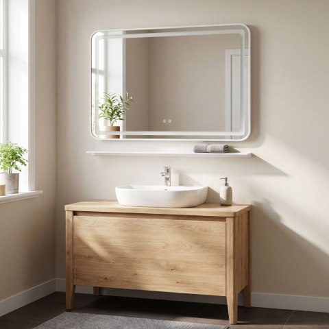 Lustro ścienne LED z półką 80x60cm L-8060