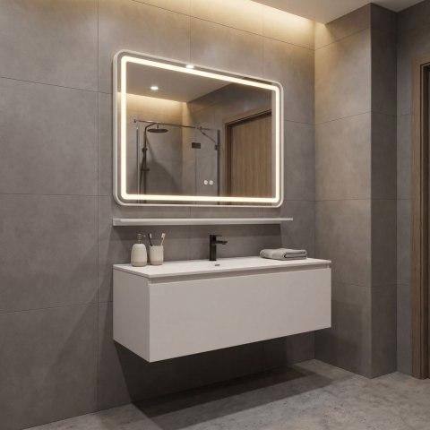 Lustro ścienne LED z półką 80x60cm L-8060