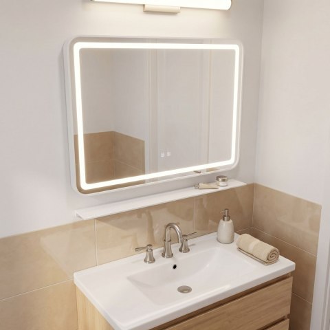Lustro ścienne LED z półką 80x60cm L-8060
