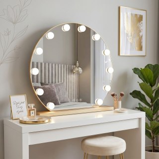 Lustro LED Hollywood Okrągłe L. Gold 50 cm