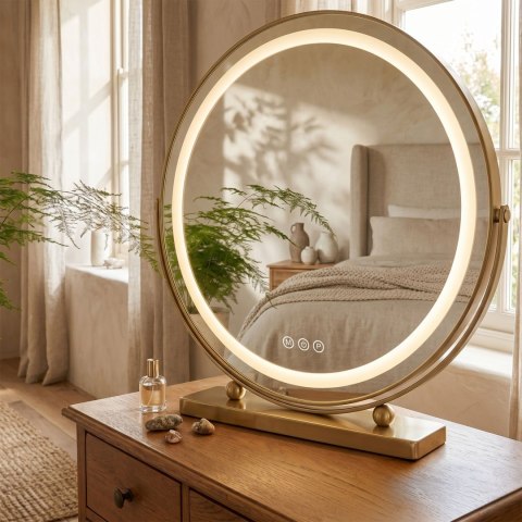 Lustro LED MAKE-UP L.Gold 50 cm