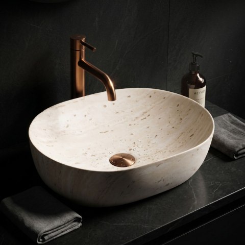 Umywalka Nablatowa REA Amelia Travertine Classic 48