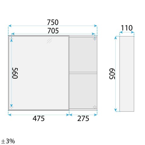 Zestaw mebli łazienkowych z Umywalką Gama T25023 KJM 80CM