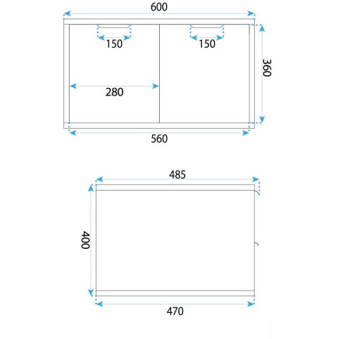 Szafka łazienkowa pod umywalkę Rea Core 60cm Brown