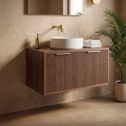 Szafka łazienkowa pod umywalkę Rea Core 80cm Brown