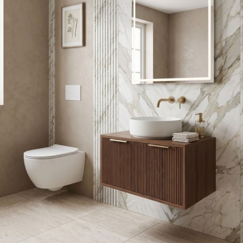 Szafka łazienkowa pod umywalkę Rea Core 80cm Brown