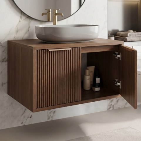 Szafka łazienkowa pod umywalkę Rea Core 80cm Brown