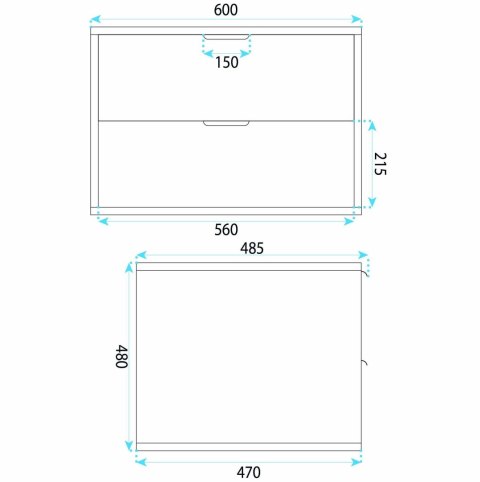 Szafka łazienkowa pod umywalkę Rea Mono 60cm White