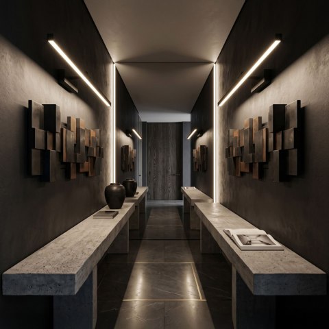 Kinkiet łazienkowy LED APP1868-1W 80 cm Black
