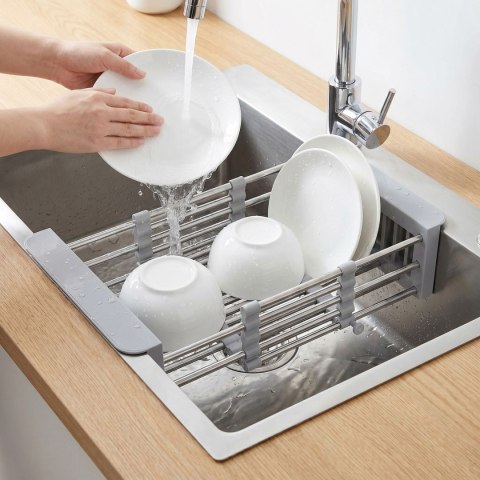 Ociekacz teleskopowy na zlewozmywak REA P14487A Szary